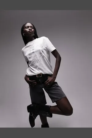 Topshop License graphic Nirvana mono boxy tee in