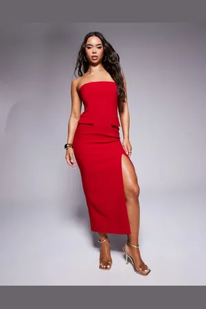 Bardot Strapless tailored midaxi dress in