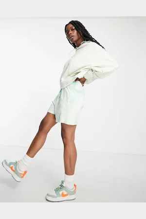 Nike Mini swoosh jersey shorts in mint tie dye