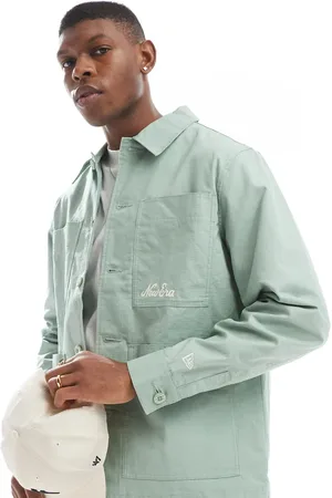 New Era Logo detail shacket in mint