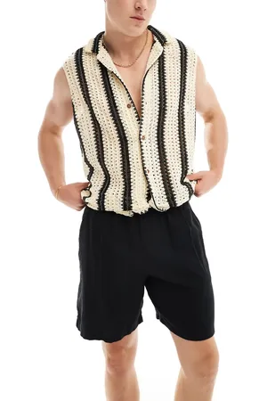 New Look Linen blend pull on shorts in