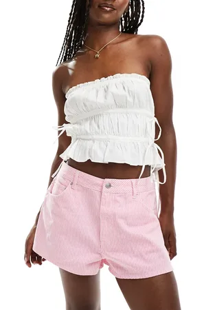 ASOS Denim a line short in stripe