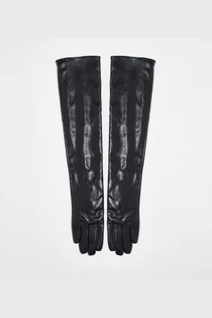 My Accessories London PU long gloves in