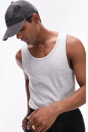 Topman Rib vest in light marl