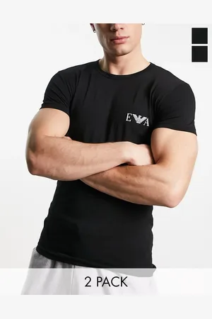 Emporio Armani Bodywear logo 2 pack t-shirts in