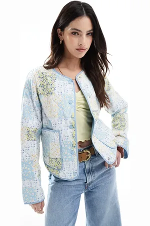 ONLY Quilted jacket in patchwork print