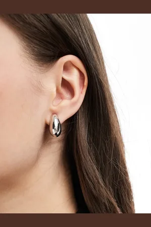Pieces® Puffy hoop earrings in