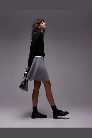 ARKET Co-ord compact knit mini flippy skirt in