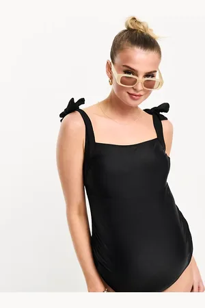 The Frolic The Frolic exclusive Maternity jade tie strap gathered bust swimsuit in