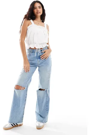 ASOS Cotton cami top with embroidery in