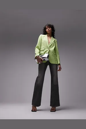 Topshop Co-ord slim feminine jacket in lime