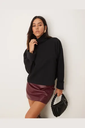 ASOS Supersoft roll neck jumper with cuff detail in