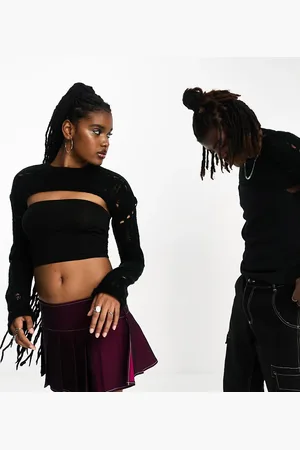 Reclaimed Unisex distressed shrug in