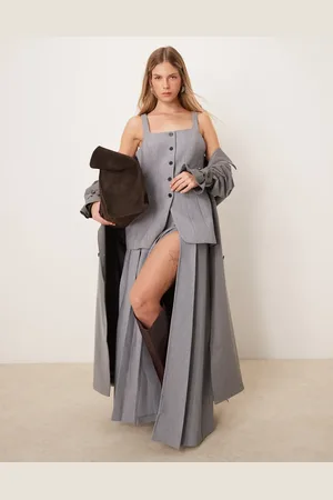 ASOS Pleated tailored maxi skirt co-ord in