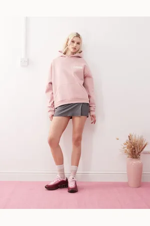 COLLUSION Branded hoodie co-ord in light