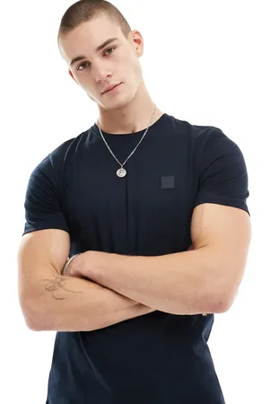 HUGO BOSS Tales box logo t-shirt in navy