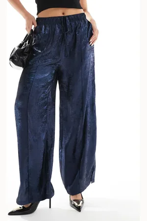 ASOS ASOS DESIGN metallic pull on trouser in