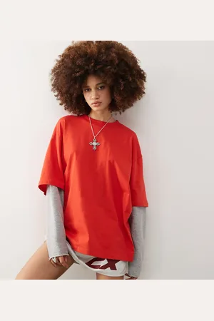 COLLUSION Double layer sweat sleeve skate t-shirt in
