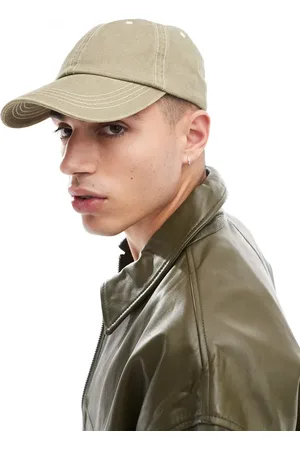 ASOS Soft cap with contrast stitch in washed khaki