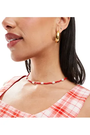 DesignB London Pearl and bead necklace in