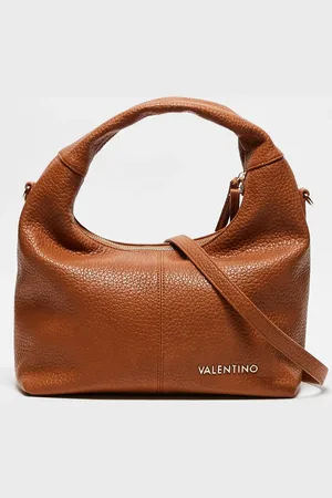 VALENTINO Valentino stem slouchy shoulder bag with detachable crossbody strap in tan