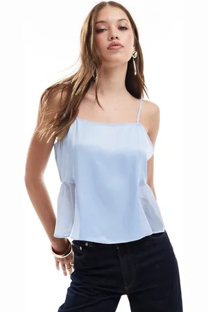 ASOS Satin chiffon mix cami top in