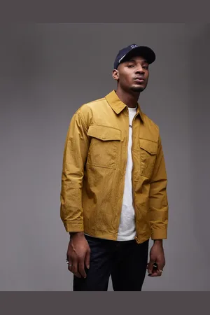 Topman Lightweight ripstop jacket in mustard