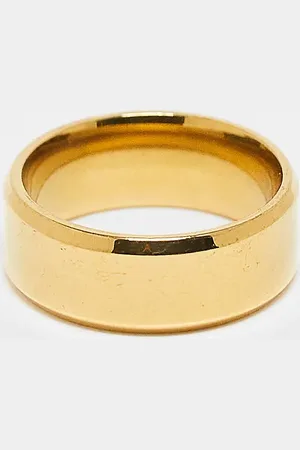 LOST SOULS Band ring with angled edges in 18k plated