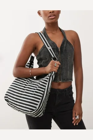 Motel Aimi stripe bag in grey