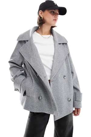 ASOS Formal faux wool pea coat in