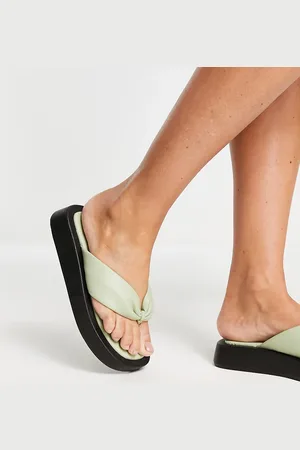 Yours Wide fit toepost flatform sandal in
