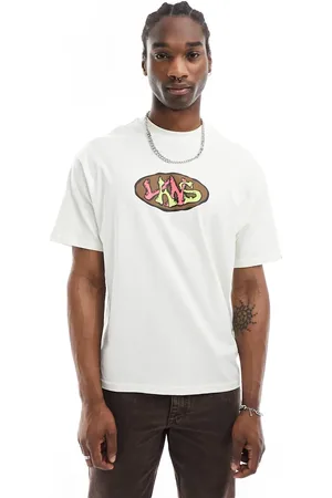 Vans Lopside central logo t-shirt in