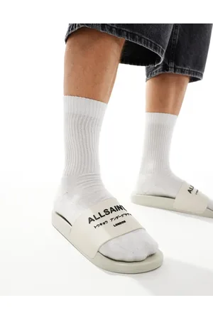 AllSaints Underground rubber sliders in