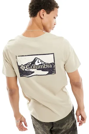 Columbia Rapid Ridge back print t-shirt in beige Exclusive at ASOS