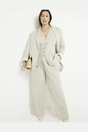 River Island Wide leg trouser in light