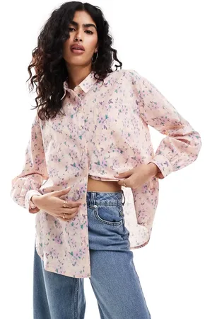 Miss Selfridge Oversized shirt in ditsy print