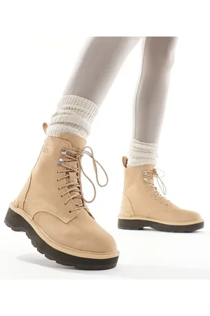 sorel Hi-Line lace up boots in camel