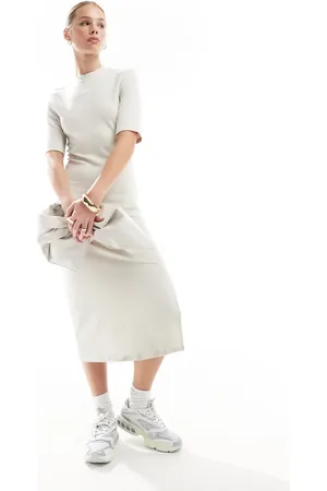 Nike Essentials midi dress in orewood