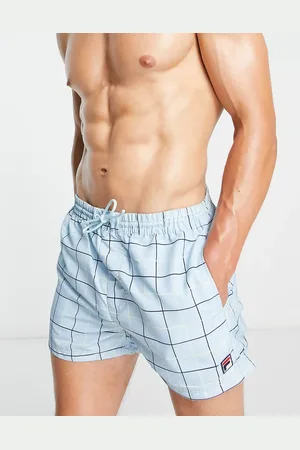 Fila Check swimshorts with logo in