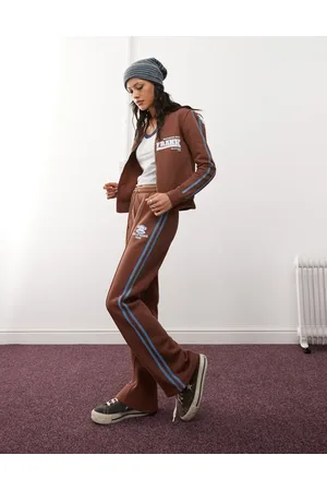 Daisy Street X Paul Frank piping detail low rise wide leg pants in co-ord