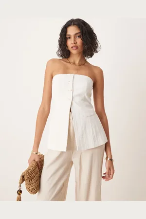 Stradivarius Tailored bandeau top in