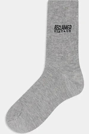 Reclaimed Unisex branded sock in marl