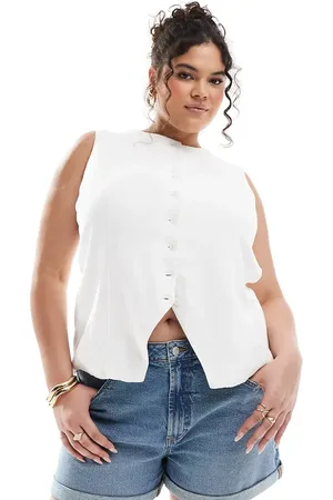 ASOS ASOS DESIGN Curve denim comfort mom short in mid