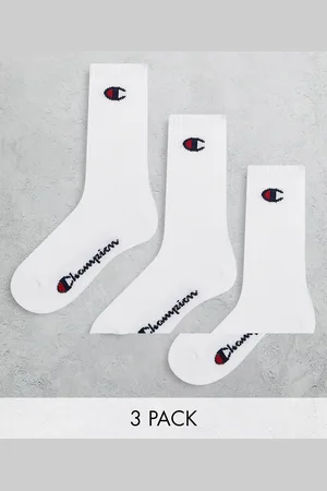 Champion 3 pack logo crew socks in
