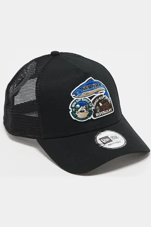 New Era Outdoor patch trucker cap in multi