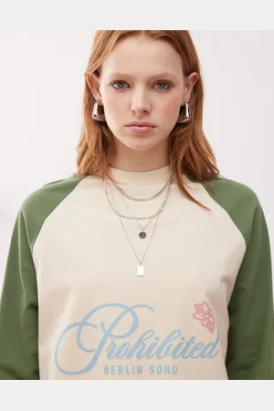 Prohibited Rosi raglan vintage long sleeve t-shirt in
