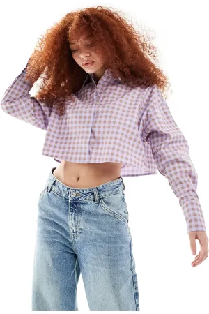 ASOS Ultimate cropped shirt in gingham check