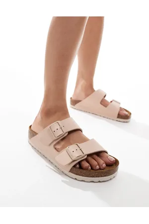 Birkenstock Unisex Arizona birko-flor sandals in beige