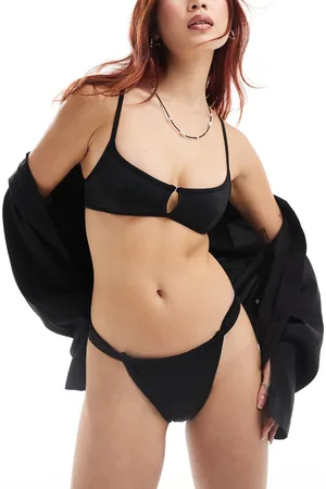 Weekday Bay scoop neck bikini top with keyhole detail in
