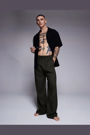 South Beach Drawstring beach trouser in olive